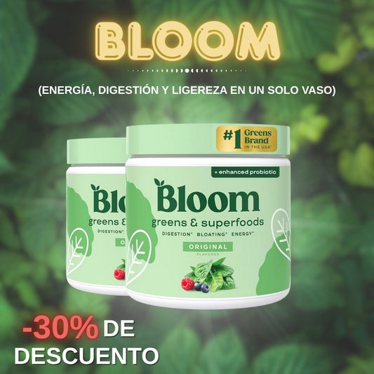 Bloom Nutrition - Energía, digestión y ligereza en un solo vaso.