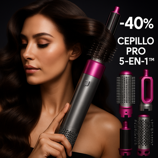 Cepillo Pro 5-en-1™ – Brillo, suavidad y volumen al instante