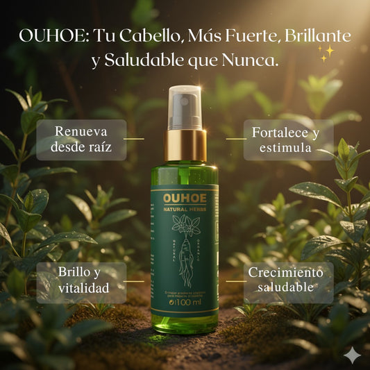 Tónico Capilar OUHOE Renueva | Fortalece y estimula desde la raíz